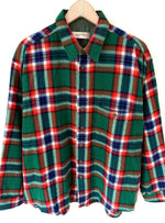 Lade das Bild in den Galerie-Viewer, Flanellhemd Overshirt 80s Tartan Wolle (L-XL)
