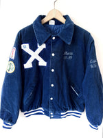 Lade das Bild in den Galerie-Viewer, RARE College Jacke 1988 Basketball Cord (M-L)
