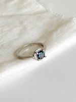 Lade das Bild in den Galerie-Viewer, *925 Sterling Silber* Vintage Ring Kristall Rainbow (56/57)
