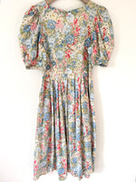 Lade das Bild in den Galerie-Viewer, *Wiesn Kollektion* Kleid Folklore Wildblumen Pastell (M-L)
