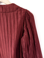 Lade das Bild in den Galerie-Viewer, *Seide* Kimono Blazer Stepp Rostrot (M)
