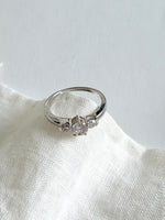 Lade das Bild in den Galerie-Viewer, *925 Sterling Silber* Vintage Ring Kristall (52/12)
