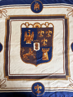 Lade das Bild in den Galerie-Viewer, *Seide* Tuch 80s Barock Royalblau
