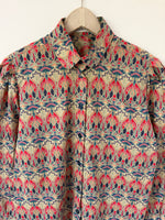 Lade das Bild in den Galerie-Viewer, Bluse Jugendstil Print 90s Bohemian (L)
