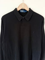 Lade das Bild in den Galerie-Viewer, *Ralph Lauren* Longsleeve Polo Schwarz Singlestitched (M-L)
