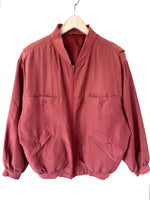 Lade das Bild in den Galerie-Viewer, *Seide* Blouson Bomber 80s Rostrosa (M-L)
