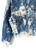 Lade das Bild in den Galerie-Viewer, Cropped Jeansjacke 90s Batik (S)
