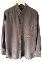 Lade das Bild in den Galerie-Viewer, *Seide* Bluse Premium Basic Dunkelbraun (M-L)
