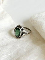 Lade das Bild in den Galerie-Viewer, *925 Sterling Silber* Vintage Ring Bohemian Grün (53/13)
