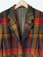 Lade das Bild in den Galerie-Viewer, *DAKS Signature* Blazer Tweed Wolle Tartan (M-L)
