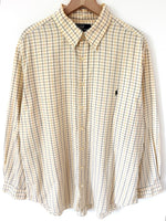 Lade das Bild in den Galerie-Viewer, *Ralph Lauren* Hemd Hellgelb Grün Karo (XL)
