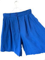 Lade das Bild in den Galerie-Viewer, *Leinen* Bermuda Shorts Basic Royalblau (S-M)
