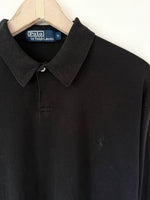 Lade das Bild in den Galerie-Viewer, *Ralph Lauren* Longsleeve Polo Schwarz Singlestitched (M-L)

