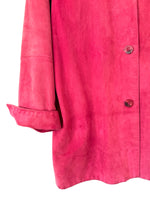 Lade das Bild in den Galerie-Viewer, *Wildleder* Blazer Jacke 80s Altrosa Pink (L-XL)
