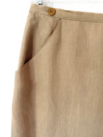 Lade das Bild in den Galerie-Viewer, *Leinen* Wickelrock Premium Basic Beige (L-XL)

