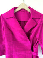 Lade das Bild in den Galerie-Viewer, *Wildseide* Wickelblazer Cropped Pink (L)
