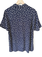 Lade das Bild in den Galerie-Viewer, Bluse 80s Gänseblümchen Print Blau (M-L)
