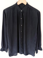 Lade das Bild in den Galerie-Viewer, *Seide* Bluse Premium Basic Anthrazit (S)
