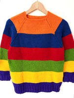 Lade das Bild in den Galerie-Viewer, *Handmade* Pullover 80s Blockstreifen (S)
