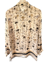 Lade das Bild in den Galerie-Viewer, *Seide* Set aus Bluse &amp; Top 90s Blumen (XL)
