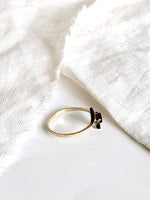 Lade das Bild in den Galerie-Viewer, *925 Sterling Silber* Vintage Ring Vergoldet Rotbraun (56/16)
