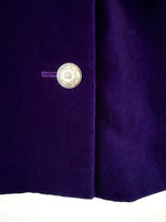 Lade das Bild in den Galerie-Viewer, *Samt* Blazer 80s Zweireiher Lila (S-M)
