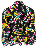 Lade das Bild in den Galerie-Viewer, *Seide* Bluse 80s Psychedelic Print (M-L)

