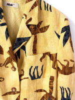 Lade das Bild in den Galerie-Viewer, *Leinen* Longblazer 90s Animal Safari Print (L-XL)
