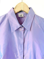 Lade das Bild in den Galerie-Viewer, *Seide* Bluse Premium Basic Flieder Shiny (M)
