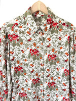 Lade das Bild in den Galerie-Viewer, Bluse Rosen Herbst Print Ballonärmel (L-XL)
