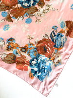 Lade das Bild in den Galerie-Viewer, *Seide* Tuch 80s Altrosa Rosen Print
