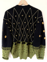 Lade das Bild in den Galerie-Viewer, *Angora Wolle* RARE Cardigan Boho Stick (L-XL)
