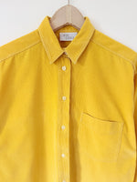 Lade das Bild in den Galerie-Viewer, Cord Bluse 90s Sonnenblumen Gelb (M)
