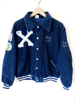 Lade das Bild in den Galerie-Viewer, RARE College Jacke 1988 Basketball Cord (M-L)
