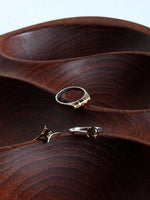 Lade das Bild in den Galerie-Viewer, *925 Sterling Silber* Vintage Ring Vergoldet Rotbraun (56/16)
