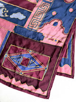 Lade das Bild in den Galerie-Viewer, *Seide* Tuch Handpainted Orient Altrosa
