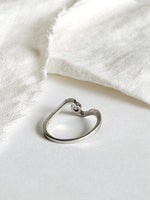 Lade das Bild in den Galerie-Viewer, *925 Sterling Silber* Vintage Ring Wave Rosa (58/18)

