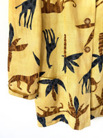 Lade das Bild in den Galerie-Viewer, *Leinen* Longblazer 90s Animal Safari Print (L-XL)
