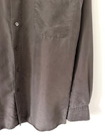 Lade das Bild in den Galerie-Viewer, *Seide* Bluse Premium Basic Dunkelbraun (M-L)
