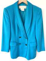 Lade das Bild in den Galerie-Viewer, *Escada* RARE Blazer Angora Blau Türkis (S-M)
