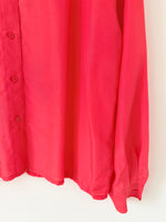 Lade das Bild in den Galerie-Viewer, *Seide* Bluse Premium Basic Korallenrot (M)
