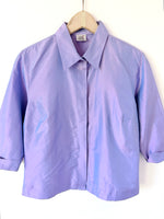 Lade das Bild in den Galerie-Viewer, *Seide* Bluse Premium Basic Flieder Shiny (M)
