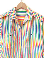 Lade das Bild in den Galerie-Viewer, Bluse 80s Colorblocking Streifen (M)
