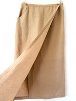Lade das Bild in den Galerie-Viewer, *Leinen* Wickelrock Premium Basic Beige (L-XL)
