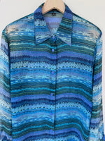 Lade das Bild in den Galerie-Viewer, *Seide* Set aus Bluse &amp; Top Maritim (XL)
