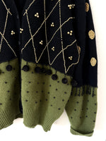 Lade das Bild in den Galerie-Viewer, *Angora Wolle* RARE Cardigan Boho Stick (L-XL)
