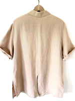 Lade das Bild in den Galerie-Viewer, *Leinen* Bluse Premium Basic Beige (L-XL)
