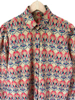Lade das Bild in den Galerie-Viewer, Bluse Jugendstil Print 90s Bohemian (L)
