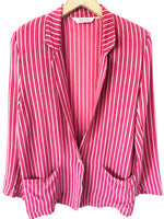 Lade das Bild in den Galerie-Viewer, *Seide* Blazer Nadelstreifen Pink Rosa (S-M)
