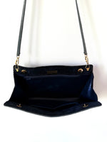 Lade das Bild in den Galerie-Viewer, Wildleder Tasche 70s Blau Clutch
